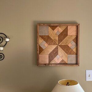 Lovely Amish-Style Indoor Barn Quilt (hex)